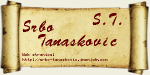 Srbo Tanasković vizit kartica